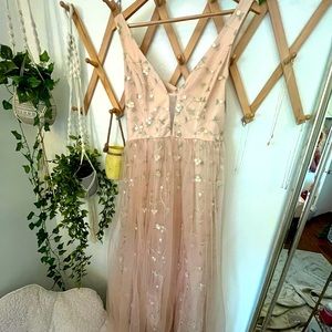 New Pink Tulle Gown